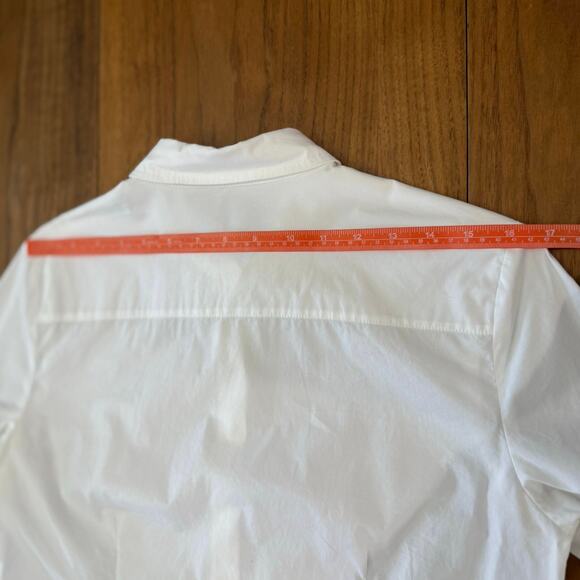 J McLaughlin Button Down Shirt Size 6 White Collar Long Sleeve Cotton Classic - Picture 10 of 14